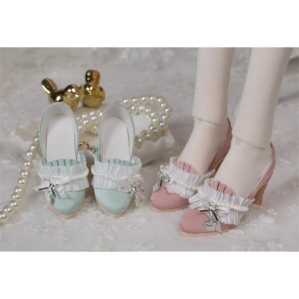 High-Heel-Schuhe für 1/4-BJD-Puppe, Rosa – Qualitätszubehör für SD-Puppen