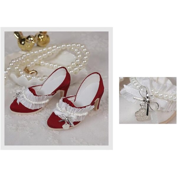 High-Heel-Schuhe für 1/4-BJD-Puppe, Rosa – Qualitätszubehör für SD-Puppen