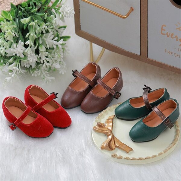Braune High Heel Schuhe für BJD 1/4 SD Doll aus Leder von Uterui
