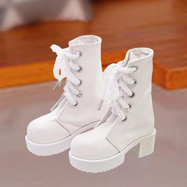 Oshhni Scarpe e Stivali Miniatura 1:3 per Bambole Femminili 24 Pollici, Bianchi