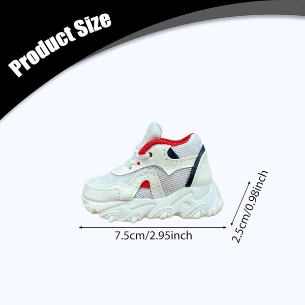 kowaku Sneakers für 24-Zoll-Puppen – Damen-Sneaker aus rotem Stoff