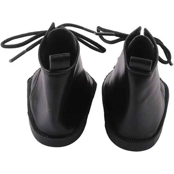 Schwarze Schnürstiefel für 46 cm große Puppen – Freizeitschuhe in Uterui-Qualität