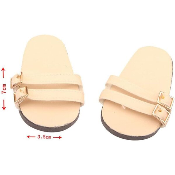 Sandali per bambola 46 cm Uterui - Pantofole eleganti per bambola americana 18 pollici