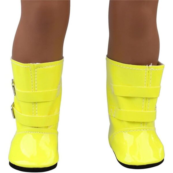 Gelbe Stiefel 46 cm mit Schnalle für amerikanische Puppe – Uterui-Kostümzubehör
