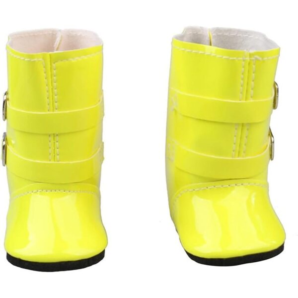Gelbe Stiefel 46 cm mit Schnalle für amerikanische Puppe – Uterui-Kostümzubehör