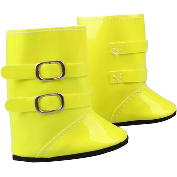 Gelbe Stiefel 46 cm mit Schnalle für amerikanische Puppe – Uterui-Kostümzubehör