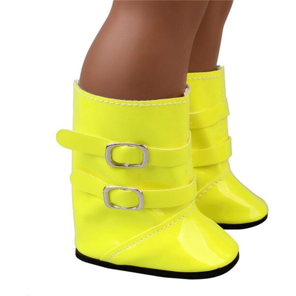 Gelbe Stiefel 46 cm mit Schnalle für amerikanische Puppe – Uterui-Kostümzubehör