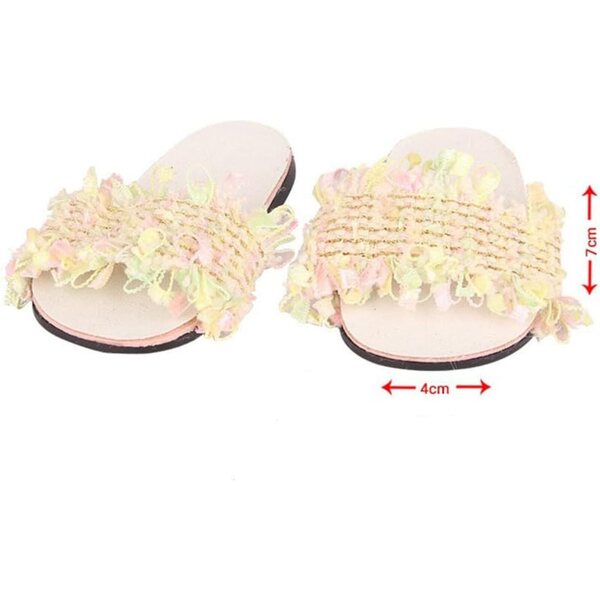 Hausschuhe für Puppe 46 cm – Sandalen als Kostümzubehör für amerikanische Puppen