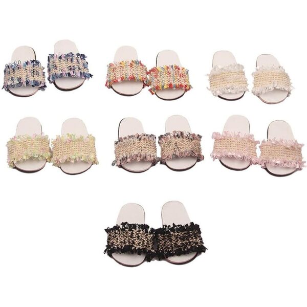Hausschuhe für Puppe 46 cm – Sandalen als Kostümzubehör für amerikanische Puppen