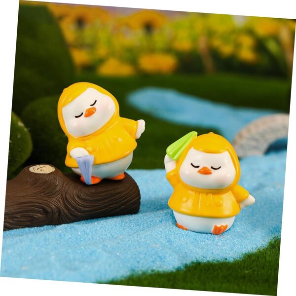 Miniatur-Enten aus Kunstharz, 4 Stück – niedliche Dekorationen für Garten und Zuhause