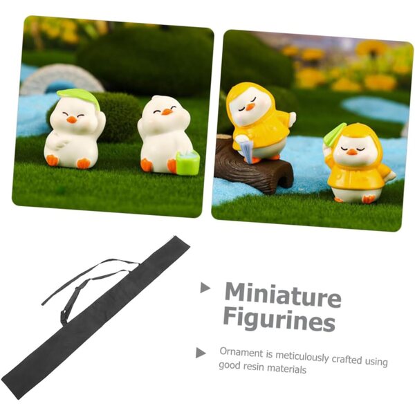 Miniatur-Enten aus Kunstharz, 4 Stück – niedliche Dekorationen für Garten und Zuhause