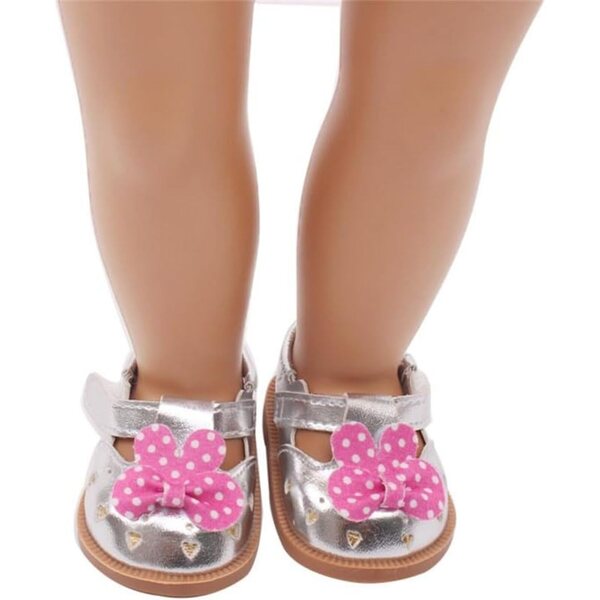 46 cm große Puppenschuhe aus Leder mit Schleife – stilvolle und langlebige Accessoires
