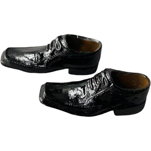 1/6 Folpus Abendschuhe für 12-Zoll-Actionfiguren, glänzend schwarz
