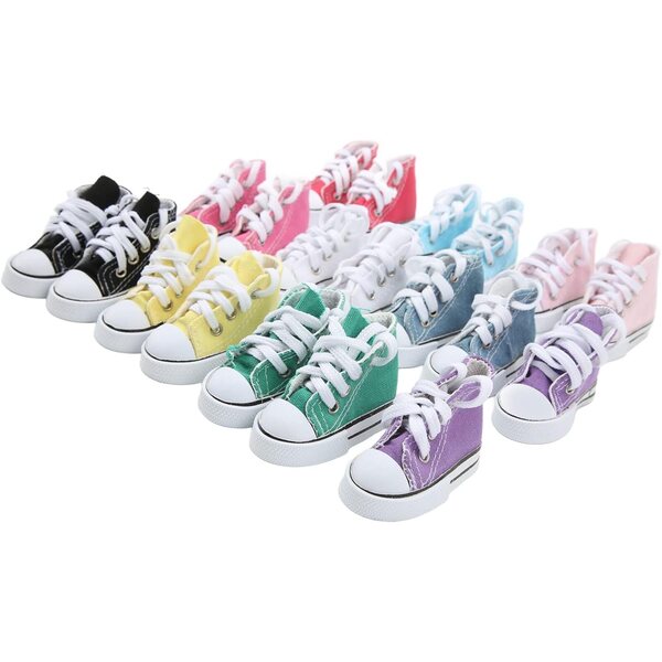 Scarpe di Tela per Bambole 1/3 - 10 Paia Antiscivolo e Colorate per Cosplay