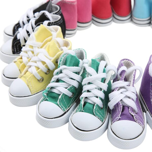 Scarpe di Tela per Bambole 1/3 - 10 Paia Antiscivolo e Colorate per Cosplay