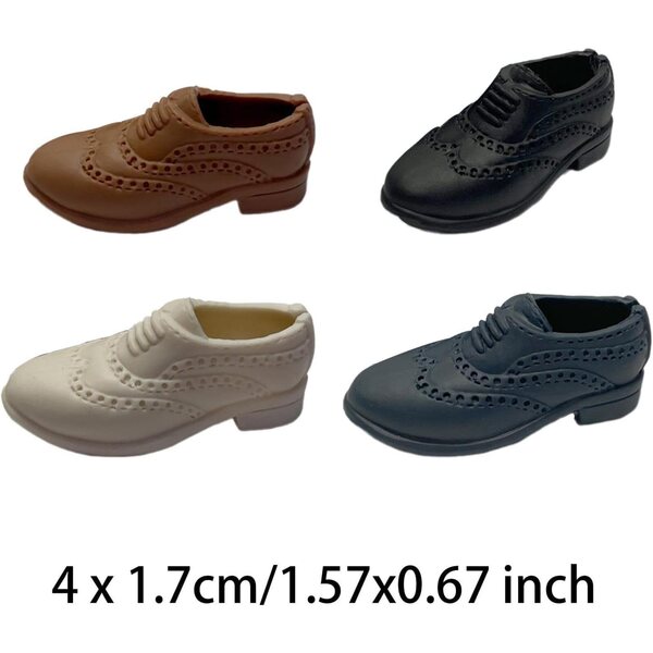 4 Paar PP-Schuhe für 1/6 Actionfiguren – realistisches Zubehör für Sammler