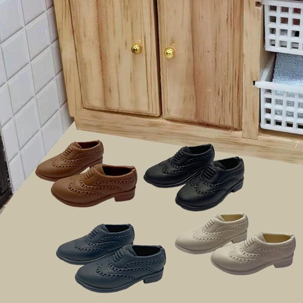 4 Paar PP-Schuhe für 1/6 Actionfiguren – realistisches Zubehör für Sammler