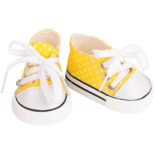 Schuhe für Puppen 43-45 cm in einfarbiger Farbe mit Tupfen, Daleaerom-Kinderaccessoires