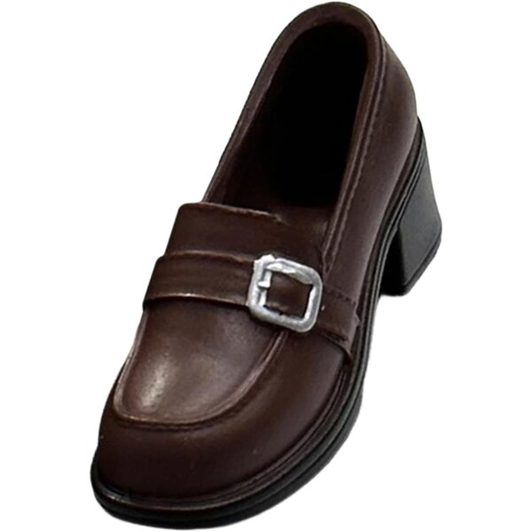 PU-Miniaturschuhe für 1/6 Puppen – elegantes Zubehör braun TTETTZ