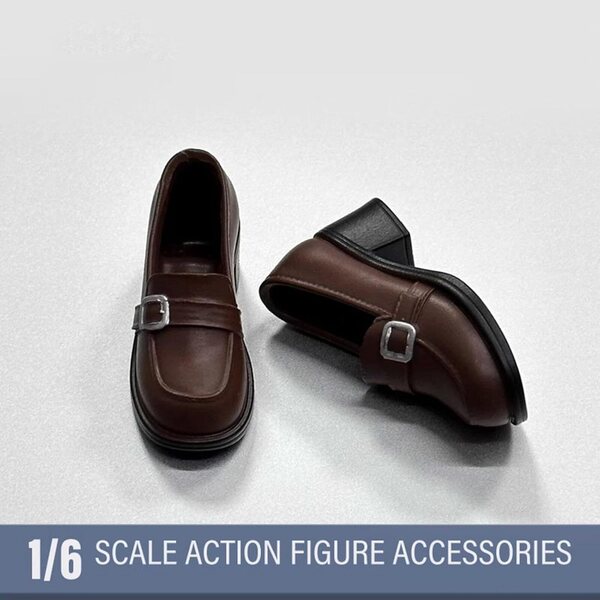 PU-Miniaturschuhe für 1/6 Puppen – elegantes Zubehör braun TTETTZ