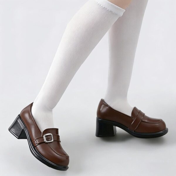 PU-Miniaturschuhe für 1/6 Puppen – elegantes Zubehör braun TTETTZ