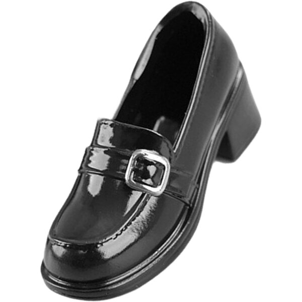 Miniaturschuhe für 1/6 PU-Puppen – eleganter schwarzer Look FewNvWa