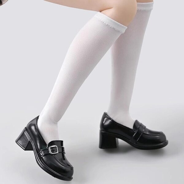 Miniaturschuhe für 1/6 PU-Puppen – eleganter schwarzer Look FewNvWa