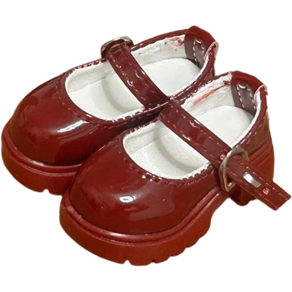 Schuhe für 1/4 Puppen in Rot aus PVC – Stilvolle und robuste Minischuhe für Actionfiguren