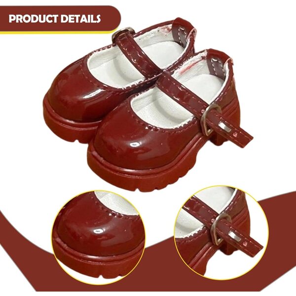 Schuhe für 1/4 Puppen in Rot aus PVC – Stilvolle und robuste Minischuhe für Actionfiguren