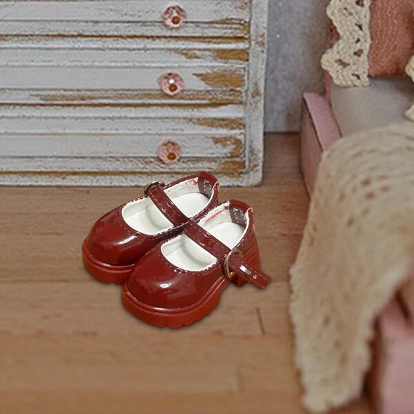 Schuhe für 1/4 Puppen in Rot aus PVC – Stilvolle und robuste Minischuhe für Actionfiguren