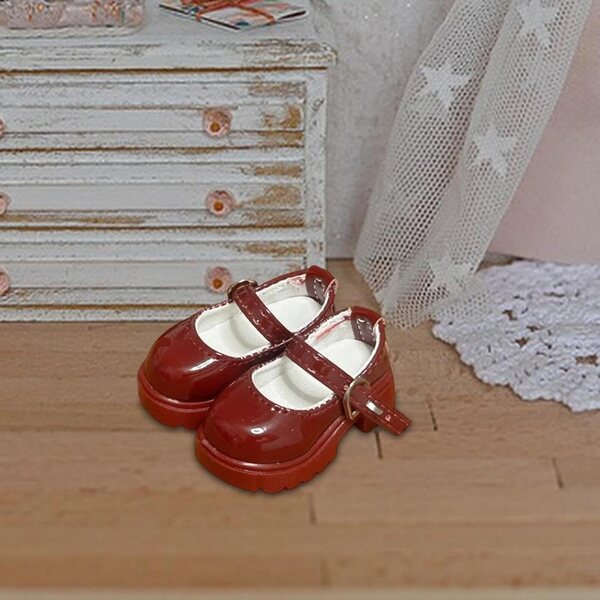 Schuhe für 1/4 Puppen in Rot aus PVC – Stilvolle und robuste Minischuhe für Actionfiguren