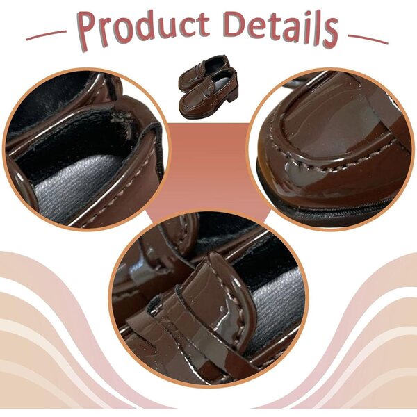Scarpe per Bambole BJD 1/4 Marrone 16-18 Pollici | Accessori Miniature Colcolo