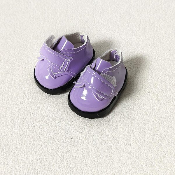Tmboryuu Puppenschuhe aus PU-Leder, 2 Paar, realistisches und rutschfestes Design