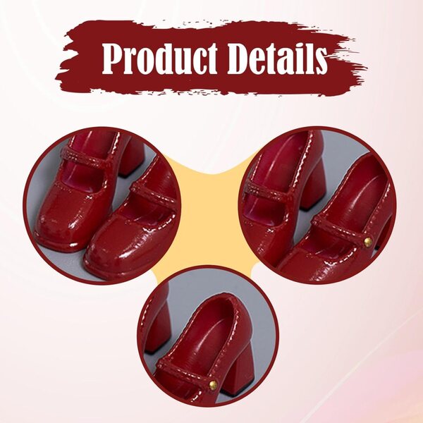 Rote Schuhe für Actionfigur 1/12 High Heels Puppenzubehör 6 Zoll