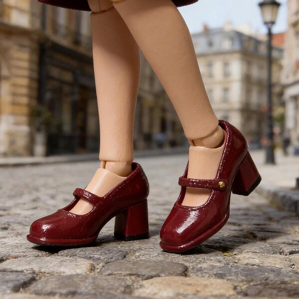 Rote Schuhe für Actionfigur 1/12 High Heels Puppenzubehör 6 Zoll