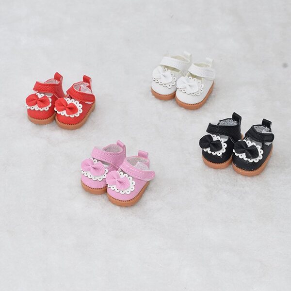 Prinzessinnenschuhe für Puppen von 15–17 cm, Set mit 3 Paaren aus hochwertigem PU-Leder
