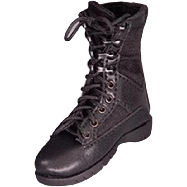 Schwarze Schuhe im Maßstab 1:6 für 12-Zoll-Actionfiguren, realistische und langlebige Details