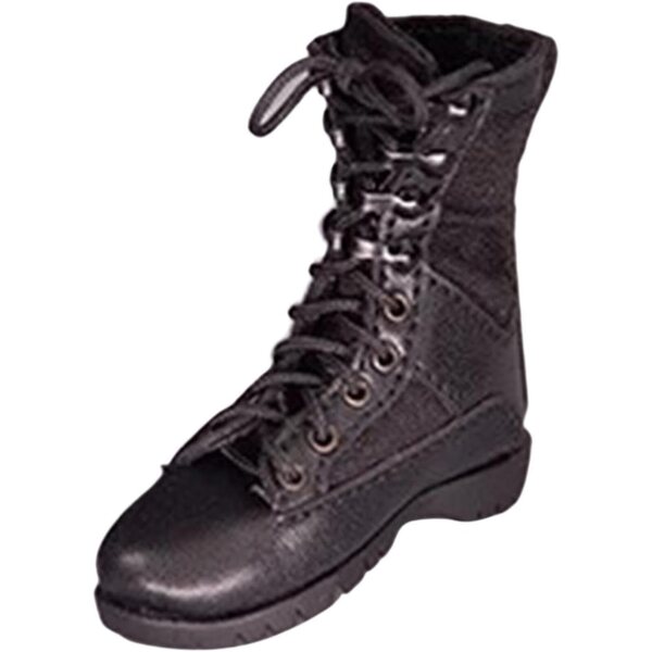 Schwarze Schuhe im Maßstab 1:6 für 12-Zoll-Actionfiguren, realistische und langlebige Details