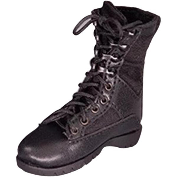 Schwarze Schuhe im Maßstab 1:6 für 12-Zoll-Actionfiguren, realistische und langlebige Details
