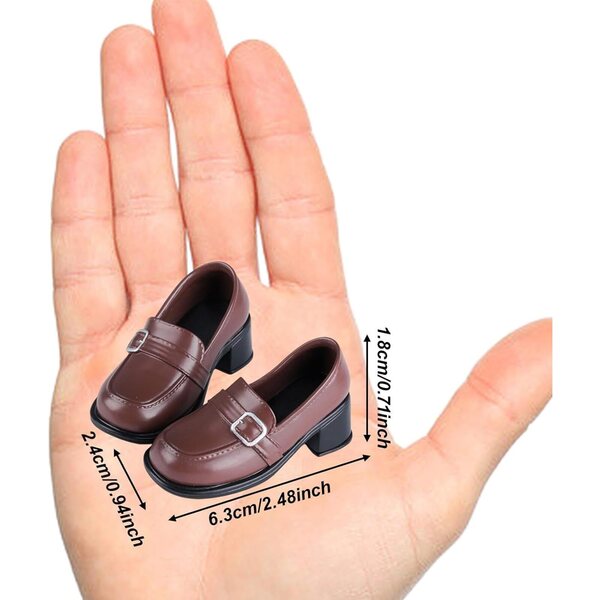 Verschleißfeste PVC-1/4-BJD-Puppenschuhe für Sammler, Braun