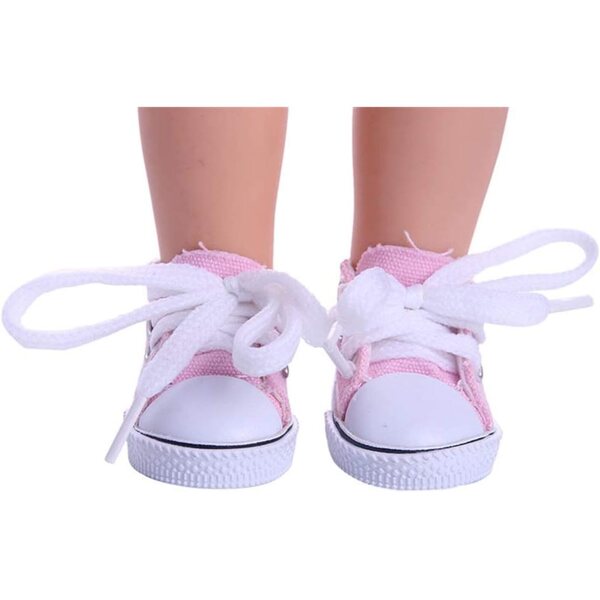 Sonew Scarpe da Ginnastica per Bambole 14" Colorate e Facili da Usare (PINK)