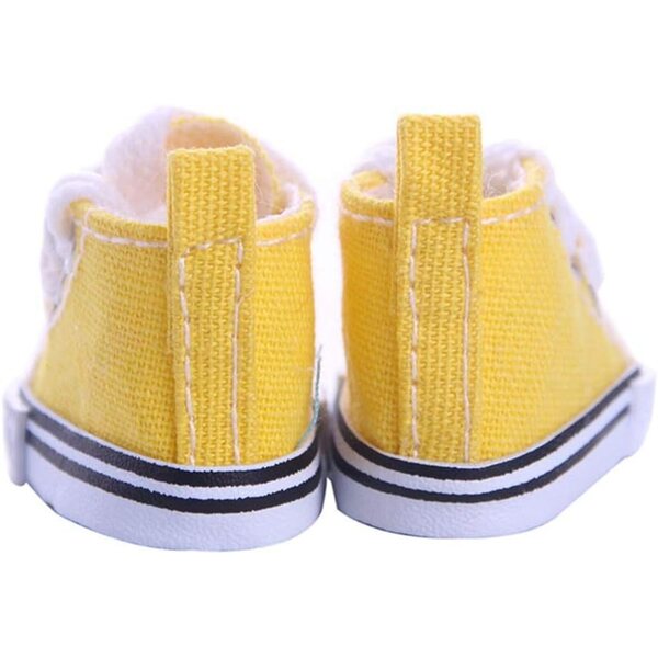 Scarpe in Tela Gialle per Bambola 14 Pollici, Sneakers Moda e Facili da Pulire