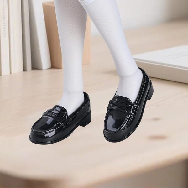 Mini-PU-Schuhe für 1/4-BJD-Puppen – elegantes und bequemes Schwarz für Cosplay