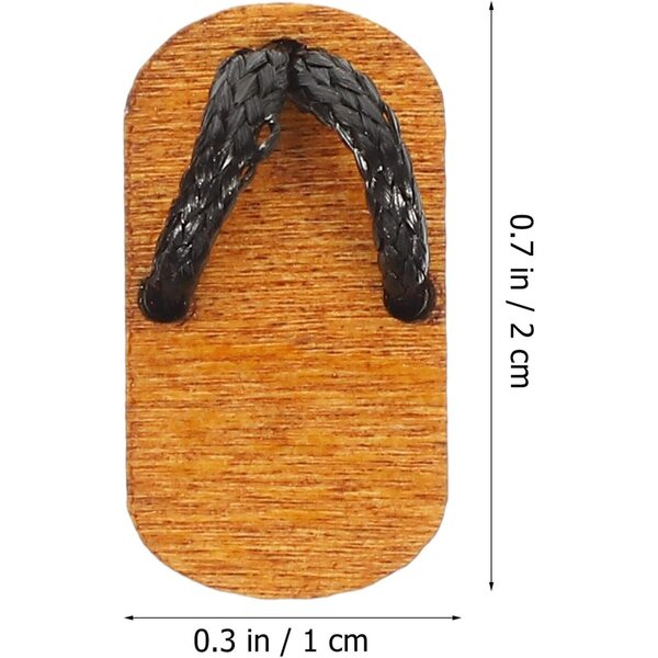 Alasum Mini-Holzclogs für BJD-Puppen, DIY-Miniaturdekorationen