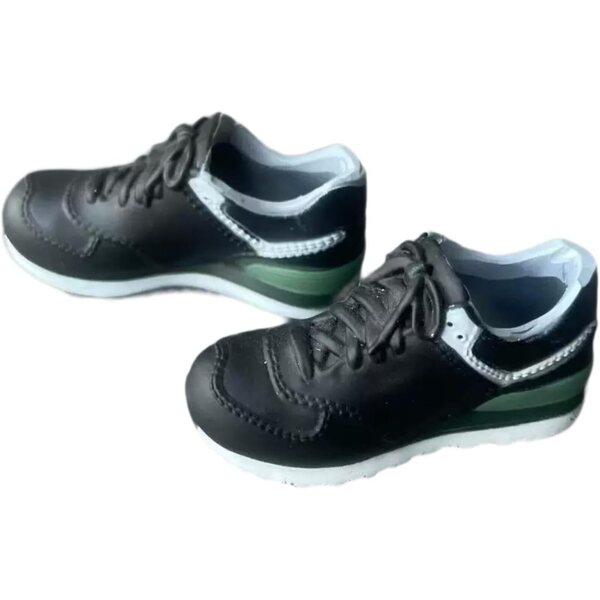 1/6 Miniatur-PVC-Schuhe für Puppen, stilvolle schwarze Turnschuhe