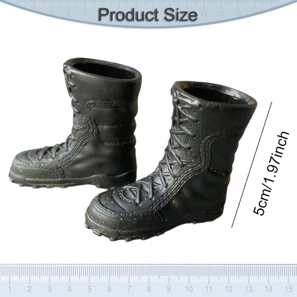 harayaa Stivali da Lavoro a Metà Polpaccio 1/6 per Action Figure 12" in Pelle PU