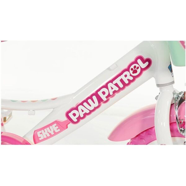 Dino Bikes Paw Patrol 12" Mädchenfahrrad mit Korb und Stabilisierungsrädern