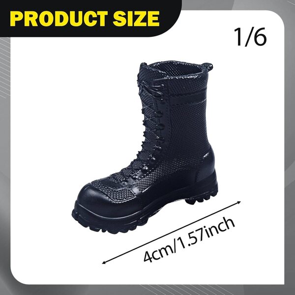 1/6 Herrenstiefel für 12-Zoll-Actionfiguren aus PVC, stilvoll und langlebig