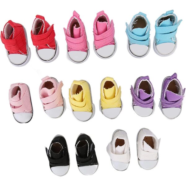 RASTKY Scarpe di Tela per Bambole 8 Paia Colorate Antiusura per Progetti Creativi