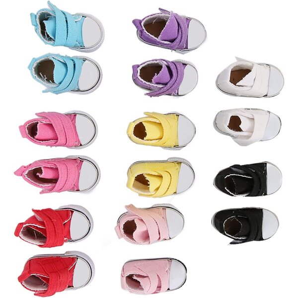 RASTKY Scarpe di Tela per Bambole 8 Paia Colorate Antiusura per Progetti Creativi
